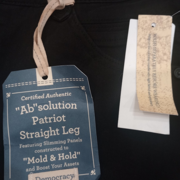 Democracy Ab Solution Patriot Straight Leg Pants - Black - Picture 2 of 8